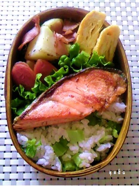 【レシピ】とうとうチャレンジ。苦肉の策でシャケ弁を作る!_e0274872_98896.jpg