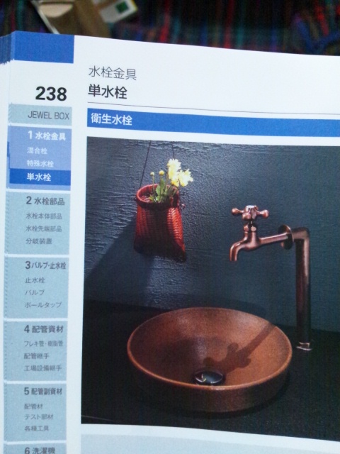 洗面台と照明のカタログそしてモヒカンポシェットさん_c0246783_21452852.jpg