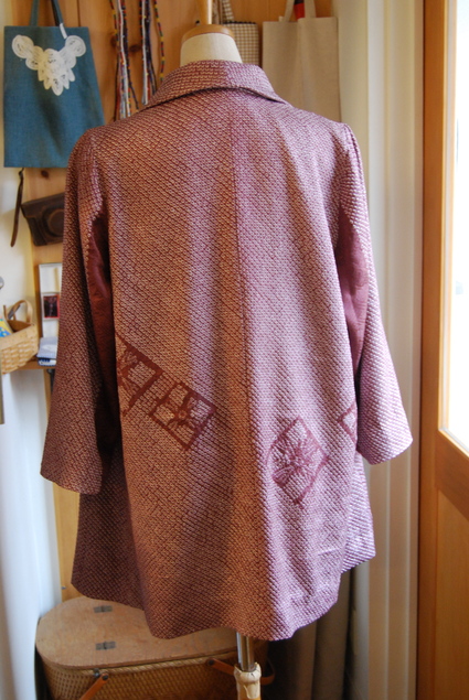 着物リメイク・絞りハーフコート_d0127925_2242794.jpg