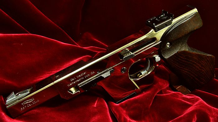 CMC製ワルサーGSP,SMGマーク入り金属モデルガン・木製グリップ
