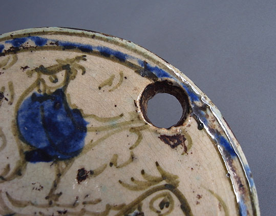 DDhW イラン陶器 蜜蜂の巣口 ペルシャ民芸 - イスラム陶器