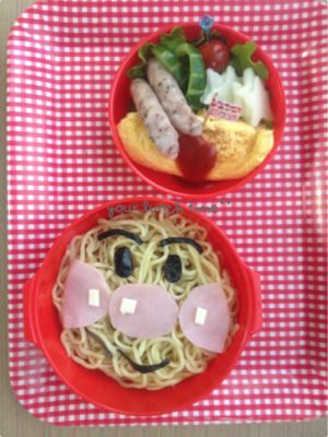 キャラ弁 アンパンマンな塩焼きそば Your Lunch Time