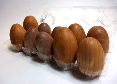 木工製品 木のたまご 目玉付きがいっぱい : 布と木と革FHMO