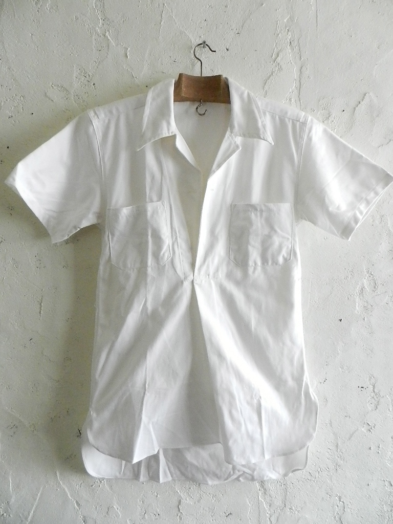 Italian marine white pull over shirts dead stock_f0226051_12163634.jpg