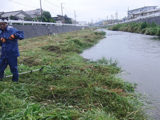 雨に濡れて重くなった草は「腰」に響く　今年最初の小潤井川の草刈り_f0141310_7365826.jpg