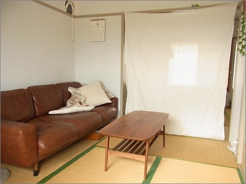 ふすまを外してお手軽布カーテン 片付けたくなる部屋づくり ふすまを外してお手軽布カーテン 片付けたくなる部屋づくり