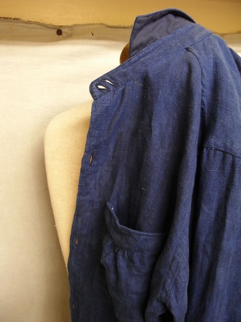 classic frenchwork linen shirt　本藍_f0049745_1813412.jpg