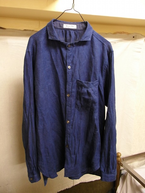 classic frenchwork linen shirt　本藍_f0049745_17511290.jpg