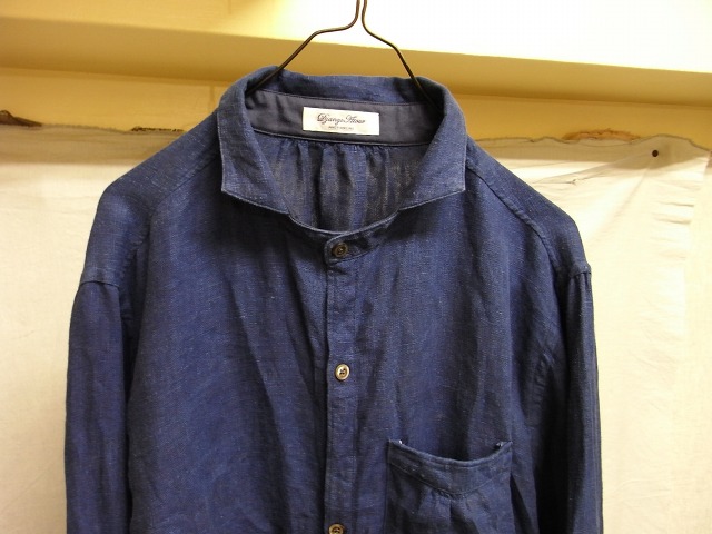 classic frenchwork linen shirt　本藍_f0049745_17513970.jpg