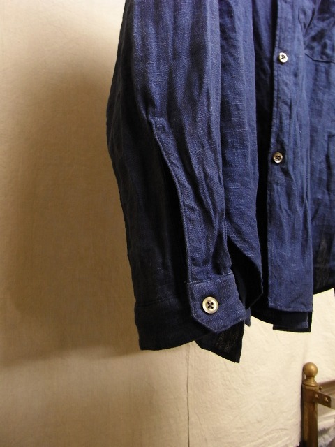 classic frenchwork linen shirt　本藍_f0049745_17514919.jpg