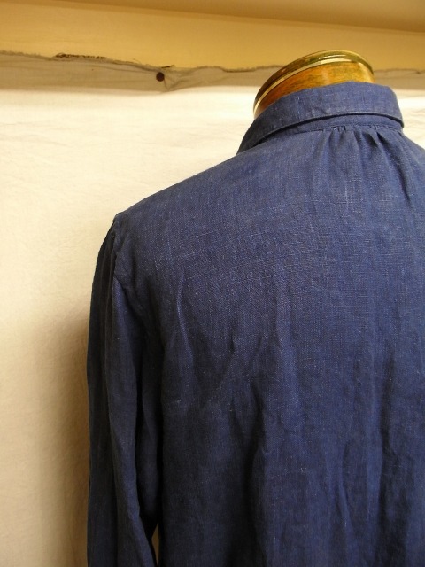 classic frenchwork linen shirt　本藍_f0049745_17535318.jpg