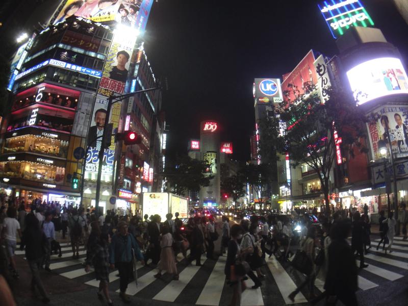 夜の渋谷 東京魚眼レンズ