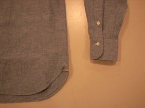 \"TheThreeRobbers ROUND COLLAR SHIRT BLUE CHAMBRAY\"ってこんなこと。_c0140560_11371526.jpg