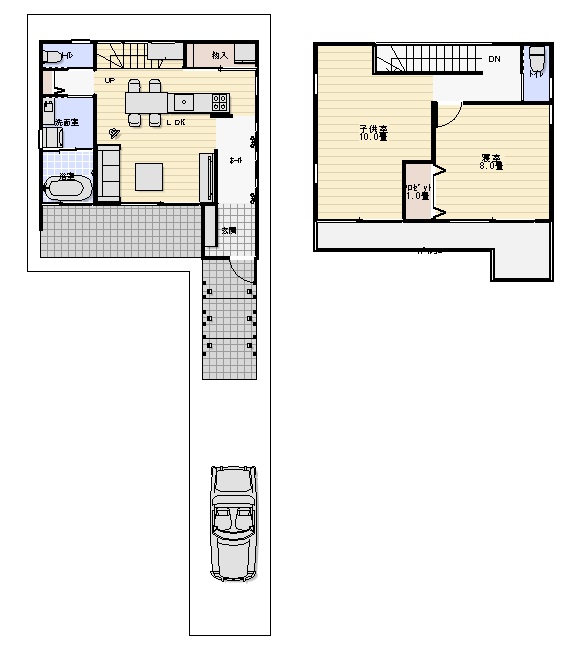 間取り図 3間 4間 ２階建て 室内パース タカラの娘 ブログ ｂｙ大阪でがんばってる 宝工務店