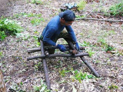 原木しいたけ 本伏せ作業 その1_a0254656_156556.jpg