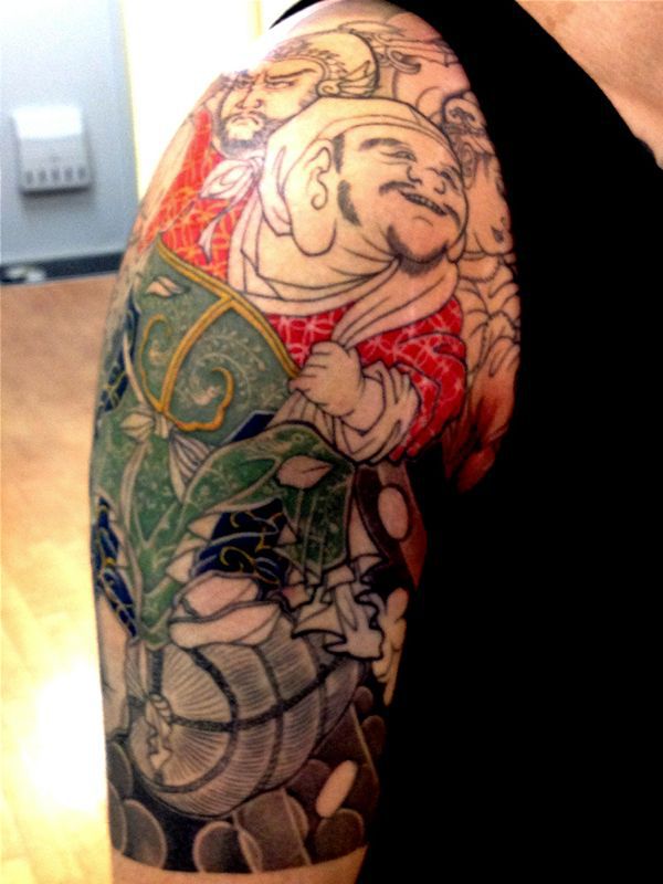 彫あい 最新刺青画像「三面大黒天」 : 刺青「初代 彫あい」/和彫り