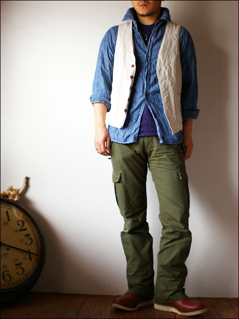  orslow [オアスロウ] chambray shirts [シャンブレーシャツ]　blue_f0051306_22212387.jpg