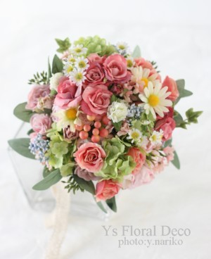 いろんな種類の小さなお花をたくさん ブーケ&花冠 アーティフィシャルフラワー_b0113510_23203975.jpg