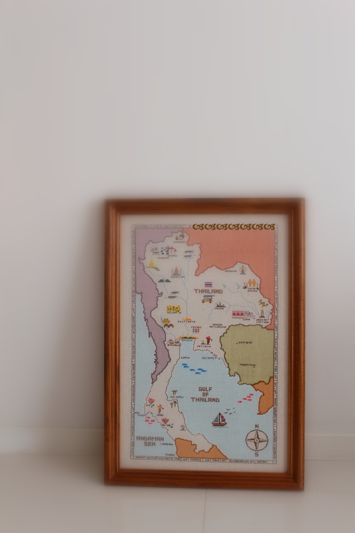 タイ地図刺繍が完成 たのしい時間 Bangkok タイ地図刺繍が完成 たのしい時間 Bangkok