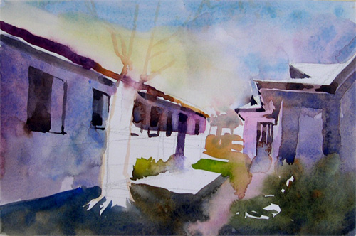 水彩画の手順 ２ ちょっとシニアチックな水彩画家 Watercolor By Osamu 水彩画家のロス日記 Watercolorist Diary