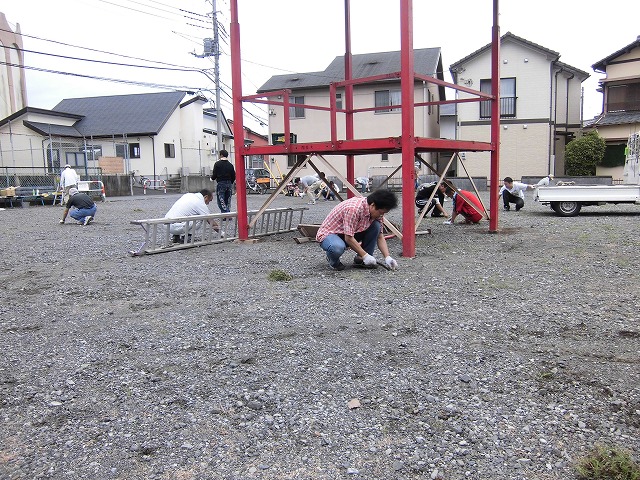 駿河台3丁目天王祭の「やぐら建て」_f0141310_742329.jpg