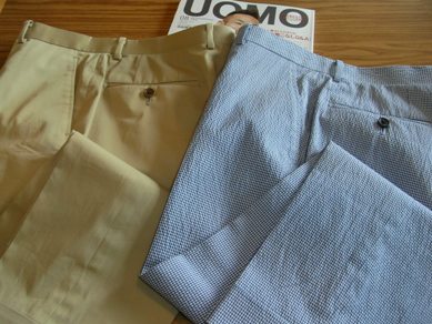 夏の「オーダーパンツ」 ~“クールビズ”が当たり前になるのなら~ 「作ったらいいさ」 編_c0177259_20115040.jpg