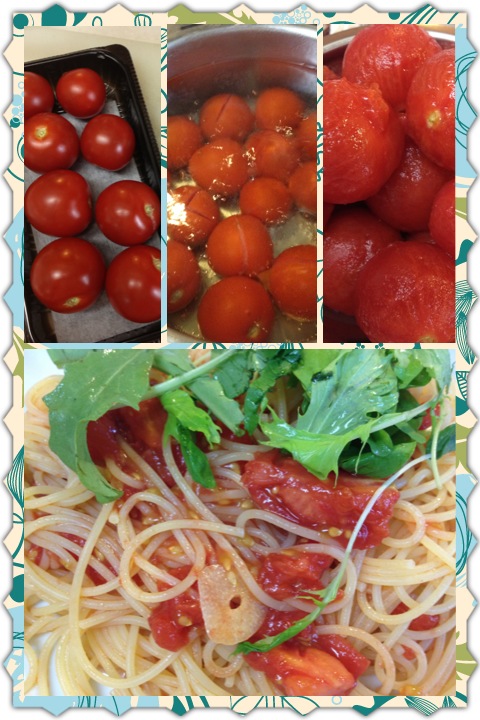 フレッシュトマトのパスタと野菜カレー_a0194908_1757921.jpg