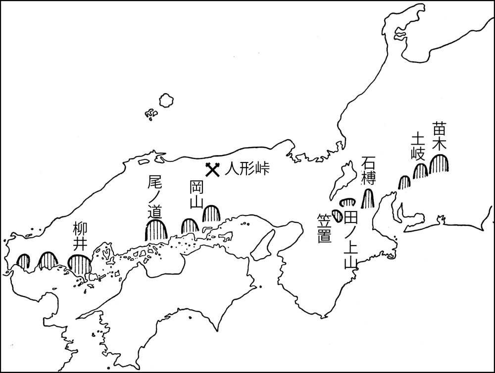 広島県東福山 花崗岩地帯 Radiation Log