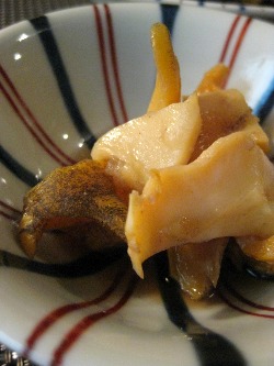 白身の刺身と貝ざんす。 : グンジ家の食卓 白身の刺身と貝ざんす。 : グンジ家の食卓