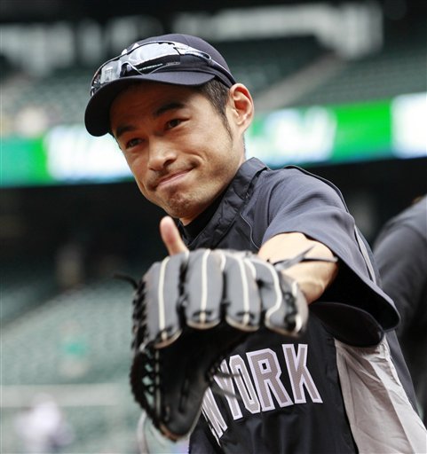 USAにて購入! イチローさん、NYヤンキース移籍時の初打席での写真、プレート付 MLB＝イチローがヤンキース移籍、いきなり古巣と対戦へ