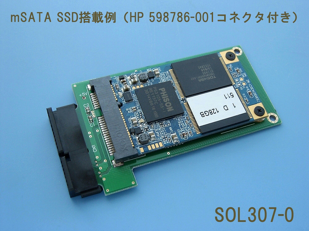 HP 2540p用　Micro SATA-mSATA Converter基板(SOL307-0)_f0175344_12193548.jpg