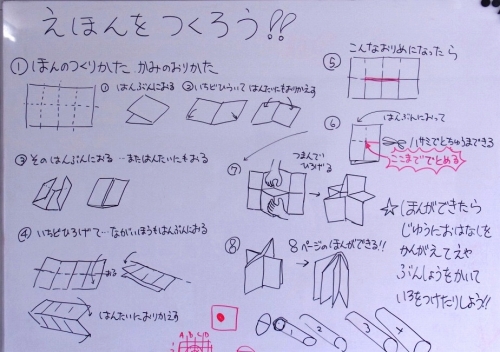 一枚の画用紙からオリジナル絵本を作ろう 教室通信 ひづめ絵画教室