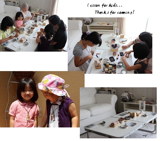 夏休み恒例お子様講習会♪ 革チャームネックレス_f0023333_855994.jpg