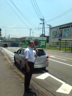 【福山市長選挙告示】さとうしゅういち、弁士で各地で労使癒着打破・市民革命呼びかけ_e0094315_2152305.jpg