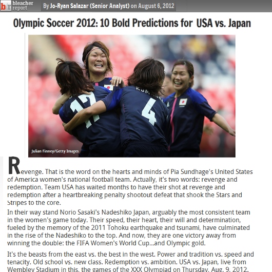 オリンピック女子サッカー日米戦へ10の大胆予想、なんとアメリカ人も日本が勝つと予想!!!_b0007805_14314694.jpg