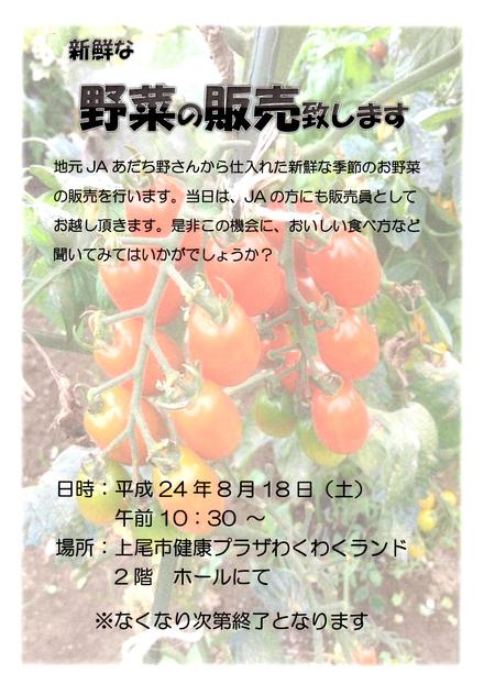 上尾市健康プラザ わくわくランド 野菜教室のお知らせ 食堂cafe Lapin 日々のこと 上尾市健康プラザ わくわくランド 野菜教室のお知らせ 食堂cafe Lapin 日々のこと