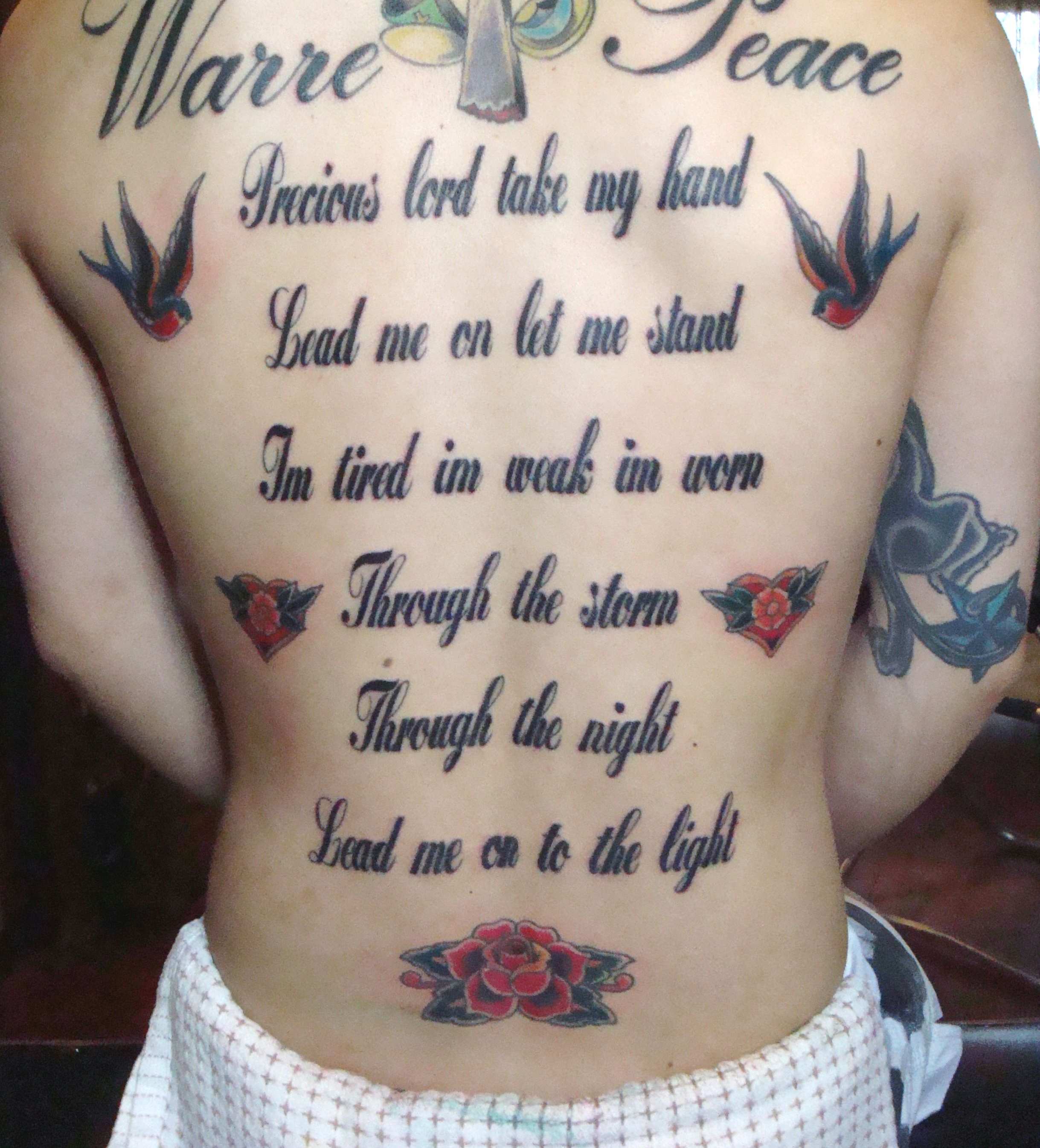 メッセージを背中に背負うんです Gooddays Tattoo