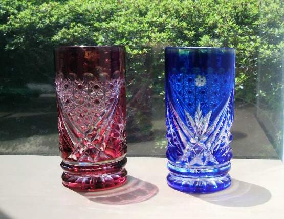 送料無料】江戸切子 黒川昭男作 グラス 赤色 江戸切子作品 | joyconcept