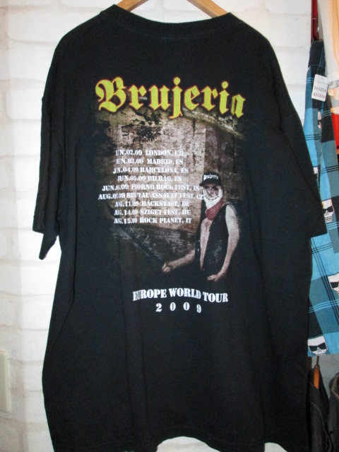 Brujeria (ブルへリア) TOUR Tシャツ 2009 : 高円寺・古着屋 Brujeria (ブルへリア) TOUR Tシャツ 2009 : 高円寺・古着屋