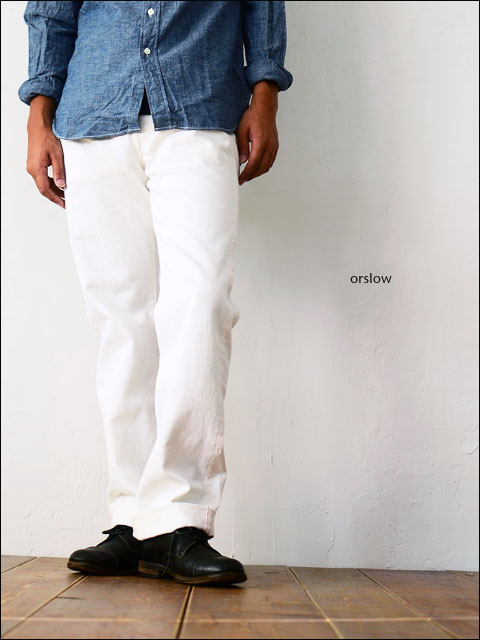 orslow[オアスロウ] STANDARD 5POCKET PANTS 13.5oz SELVEDEGE WHITE DENIM /ホワイトデニム [01-1050-69] _f0051306_18592456.jpg