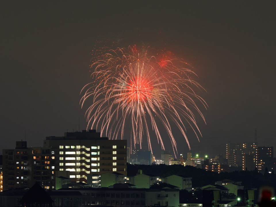 昼の落雷と夜の長久手花火_a0177616_22283512.jpg