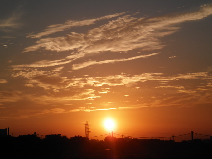 晩夏、多摩川の夕陽_c0200971_212753.jpg