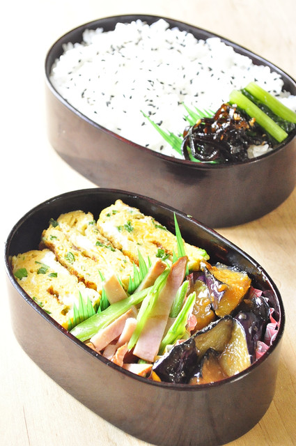 アイスクリーム作った&葱玉子焼きのお弁当_b0171098_9234440.jpg