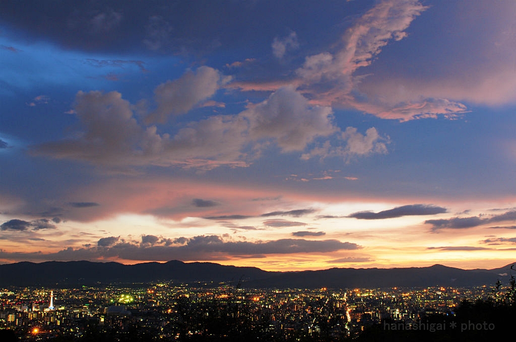 京都東山 将軍塚からの夕景 あ お そ ら 写 真 社