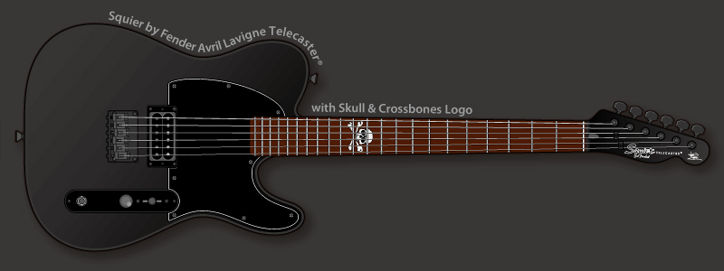 Squier by Fender Avril Lavigne Telecaster with Skull Squier by Fender Avril Lavigne Telecaster with Skull