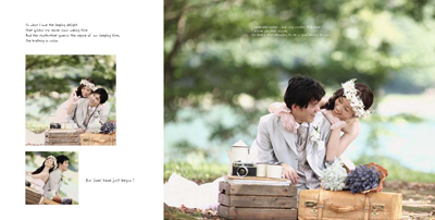アンティーク小物を使ったオシャレな結婚式前撮り写真 自然の中のウェディングフォト 静岡県 Petite Rose