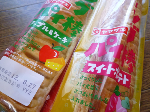 【菓子パン】ローングパイ棒 アップル＆ケーキ＠ヤマザキ_c0152767_2024135.jpg