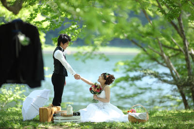 緑の森の結婚式前撮り写真★静岡県のウェディングフォト★大自然のロケーションフォト★_a0174233_12312611.jpg