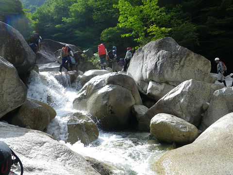 岳連沢登り研修・講習会　鈴鹿　赤坂谷～ツメカリ谷～神崎川本流_c0002874_12355164.jpg