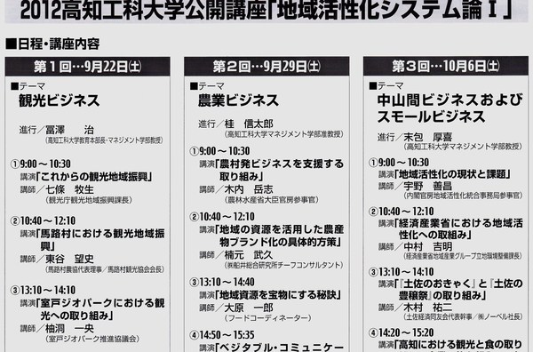 “佐川発案づくり”ーー「地域活性化へ・工科大講座開く」～町づくり参加を_d0203663_756922.jpg